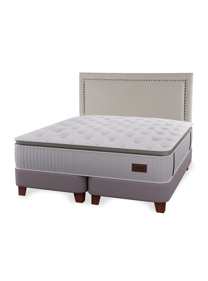 Cama Europea Heritage Super King 200x200 cm + Respaldo Tachas