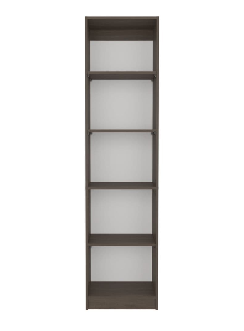 Biblioteca Estante Home E2 5 Niveles Milan y Blanco Cafe Oscuro