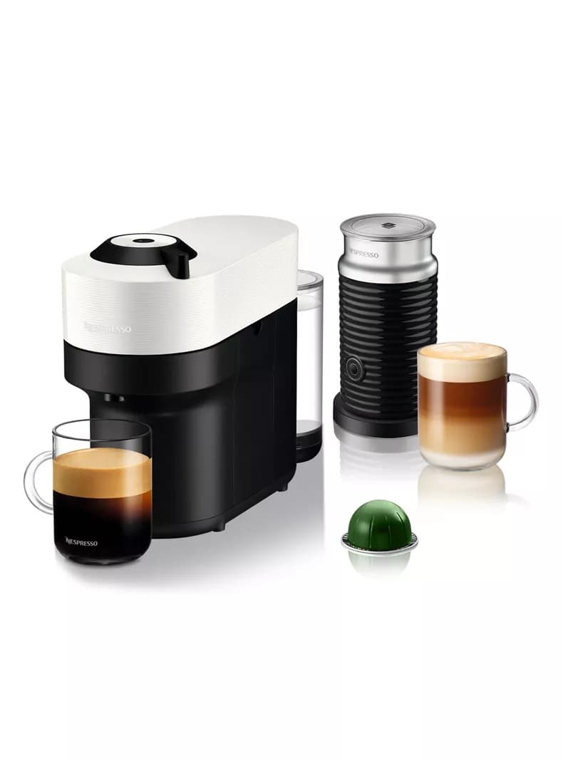 Cafetera Vertuo Pop Blanca + Espumador de Leche Aeroccino 3