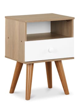 Velador 1 Cajon 1 Repisa Blanco