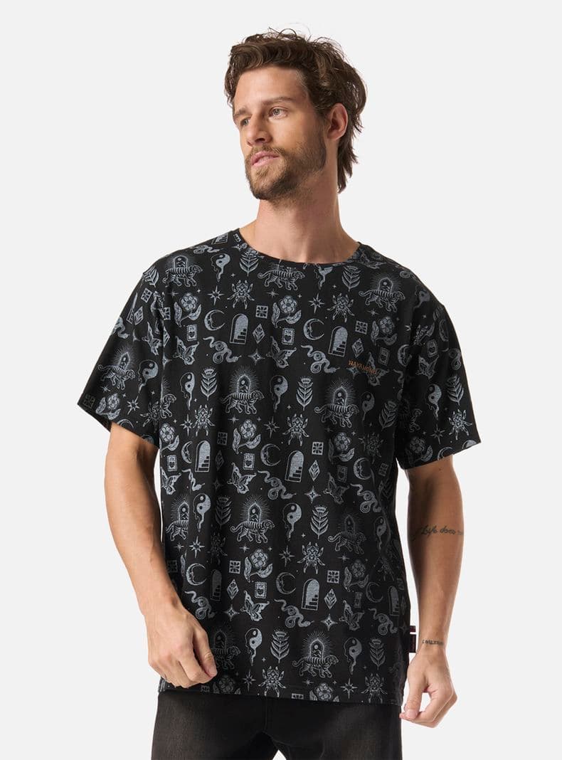 Polera Esoterica Print Negro S