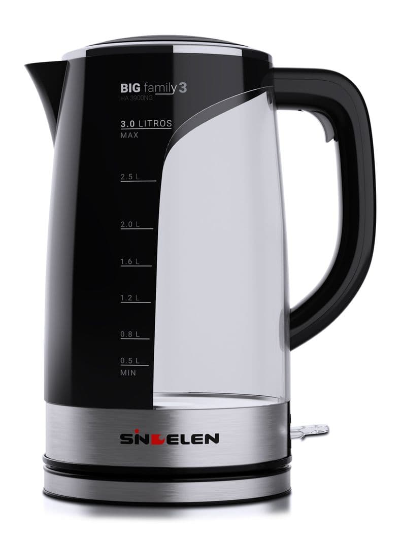 Hervidor de Agua 3 Litros 1850W Big Family HA-3900NG Negro