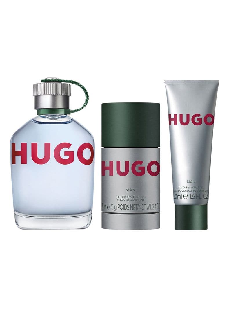 Set Perfume Hugo Man EDT Hombre 125 ml + Shower Gel 50 ml + Deo Stick 75 ml