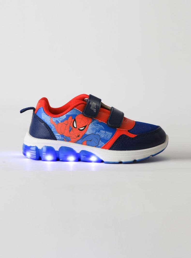 Zapatilla Urbana con Luces Marvel Spiderman Nino T.24-T.33 Azul