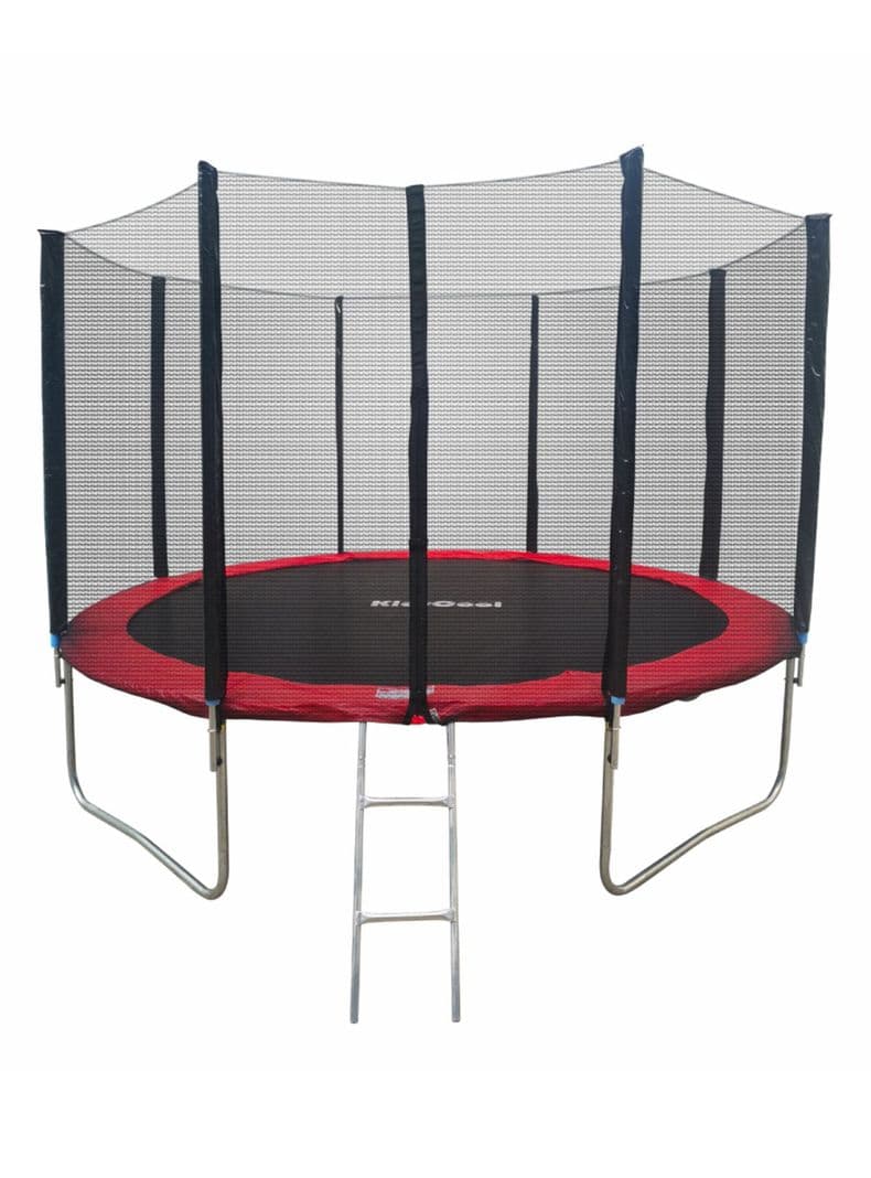 Cama Elastica Roja 12 Pies con Escalera