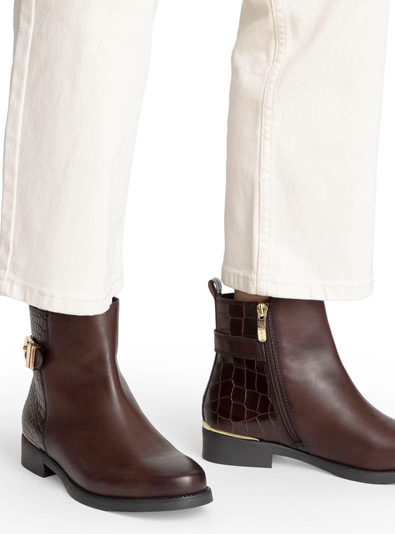 Botin Cuero Hortencia 660826 Mujer Cafe Oscuro 35