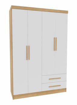Closet Josefa Blanco Angelin 4 Puertas 2 Cajones