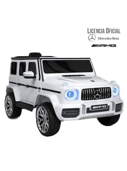 Jeep G63 Bateria 12V Licencia Mercedes Benz Blanco