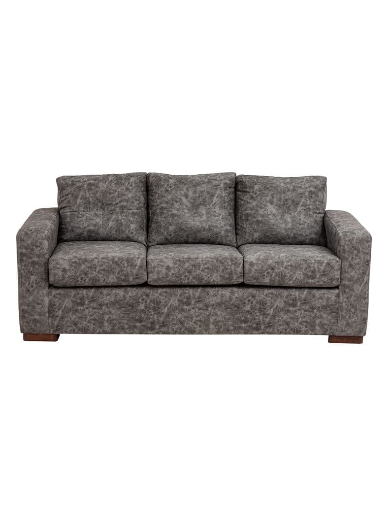 Sofa Franco 3 Cuerpo Cuero Auris Gris