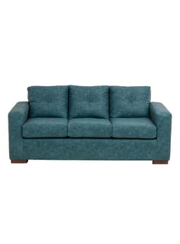 Sofa Franco 3 Cuerpo Cuero Auris Azul