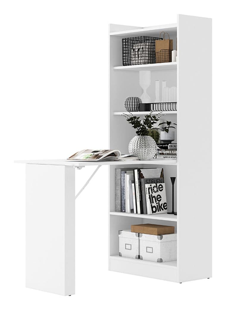 Armario Practic 5 Repisas con Mesa Retractil Blanco