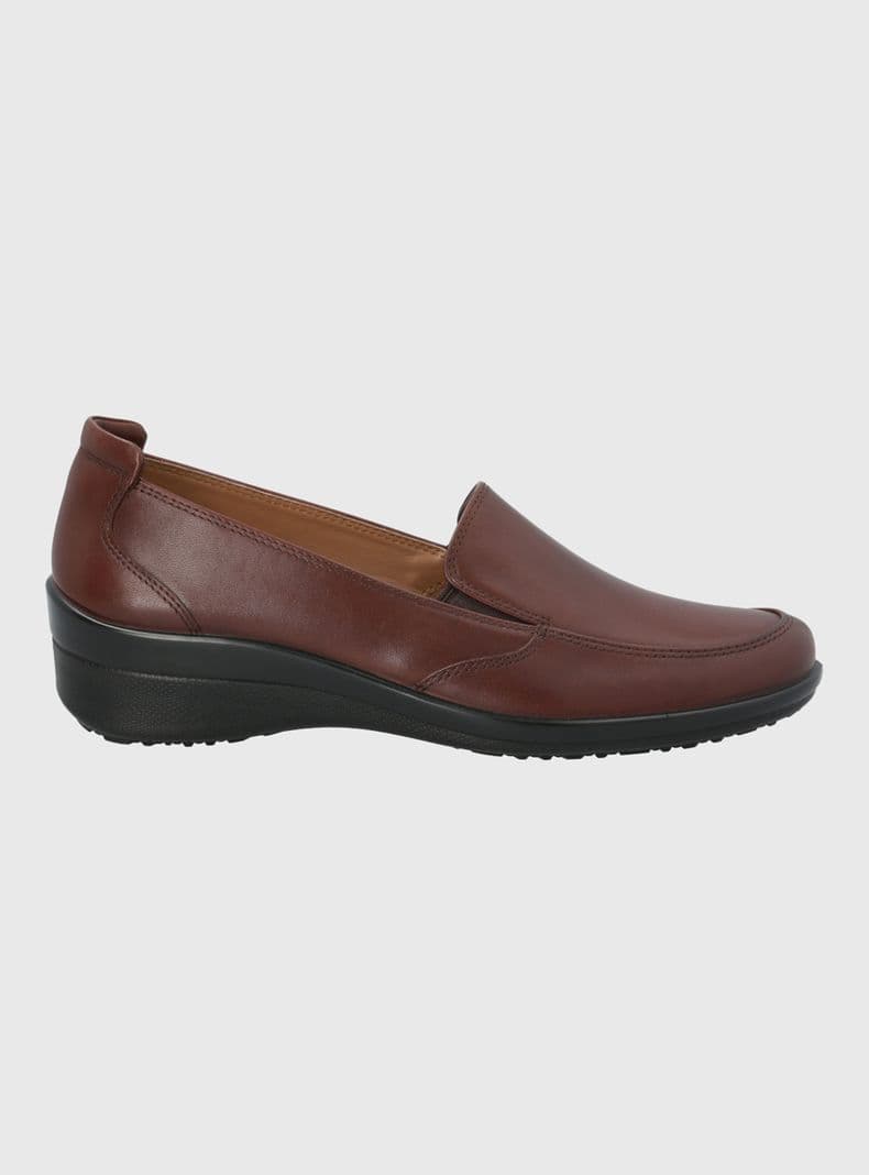 Zapato Casula Kala Slip On Cuero Mujer Cafe 36