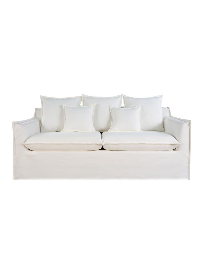 Sofa Lino Santorini 3 Cuerpos Natural