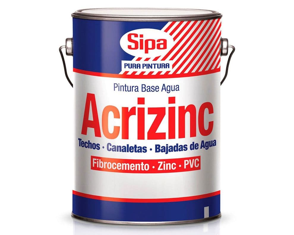 Pintura techo 1 galon Acrizinc blanco mate Sipa