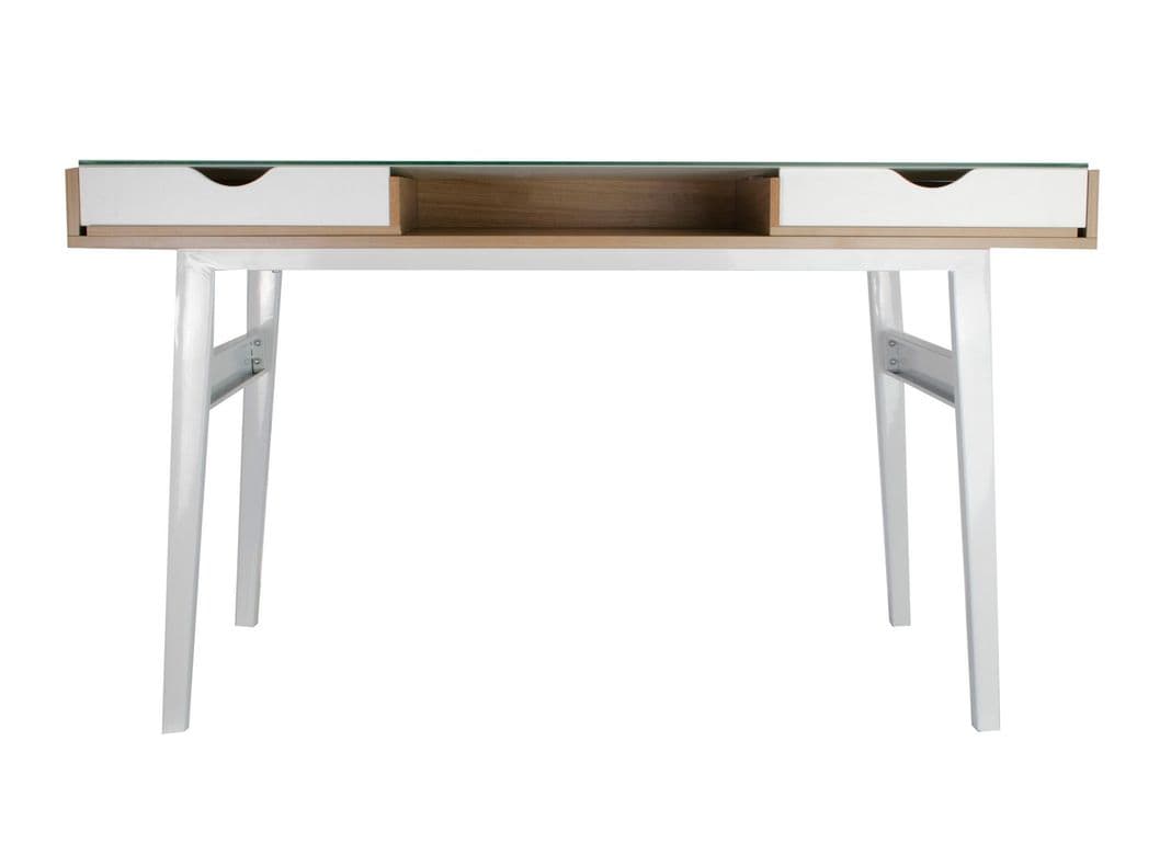 Escritorio 2 cajones Effektiv almond 130x60x76 cm