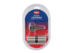 Cilindro europerfil 70 mm 5 pin 3 llaves niquel satinado Poli