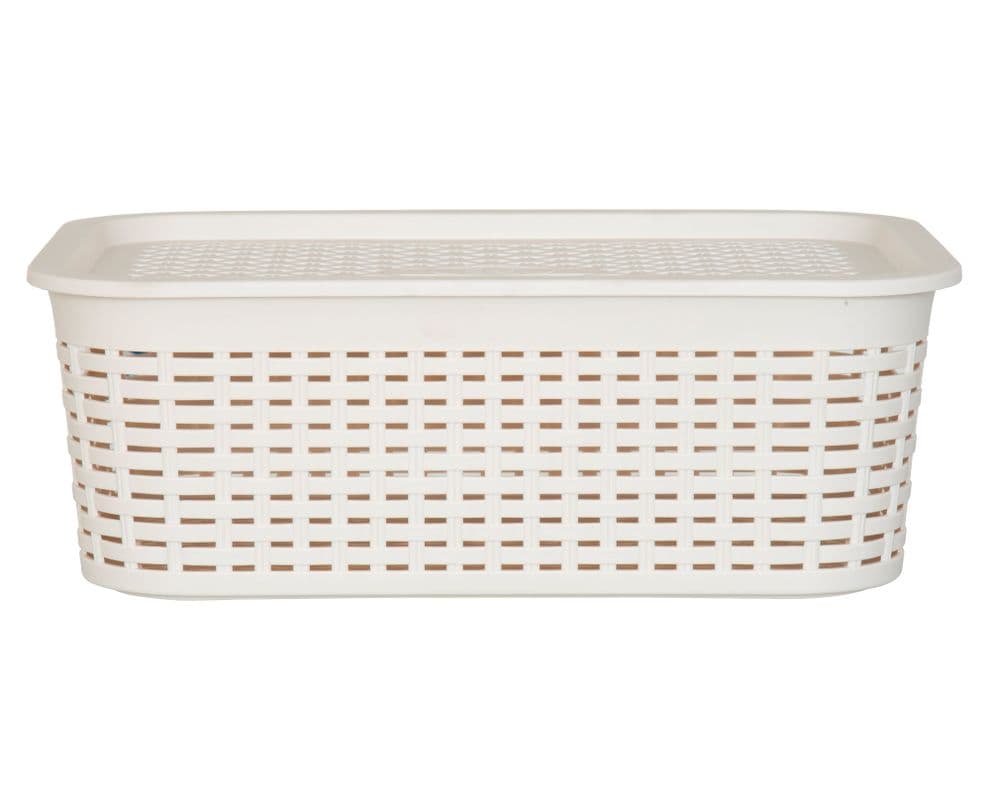 Canasto organizador Tavarua beige plastico 13 lt