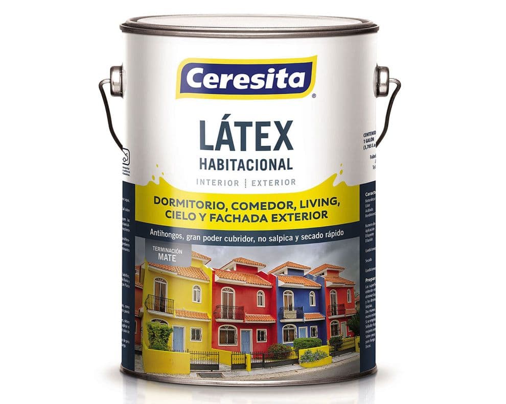 Latex 1 galon habitacional blanco mate ceresita