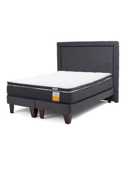 Cama Europea Funcional King + Respaldo + Topper