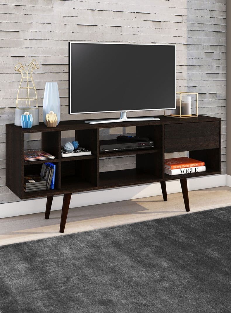 Rack Tv 50" Sonico R1462 Cafe Oscuro