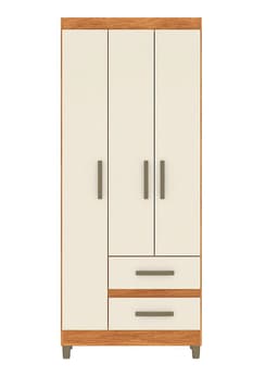 Closet Porto 3 Puertas 2 Cajones Beige