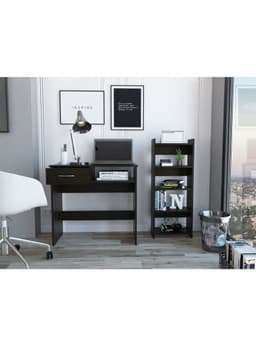 Combo Escritorio + Biblioteca Office 11 Wengue Negro