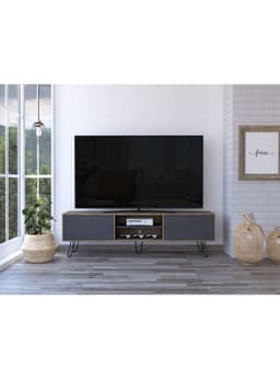 Rack Vassel Tv 80" Z-180 Miel-Plomo Beige