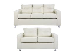 Juego Living George 3 Cuerpos + 2 Cuerpos PU Beige