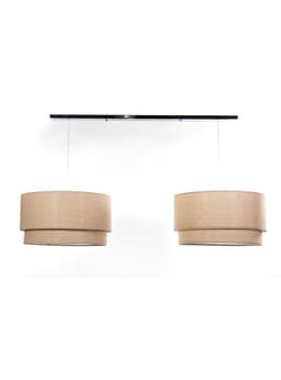 Lampara Diseno 3 Colgante Cruda con Tapa Doble