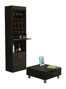 Combo TuHome Living Beijing Wengue Bar Kava + Mesa de Centro TuHome