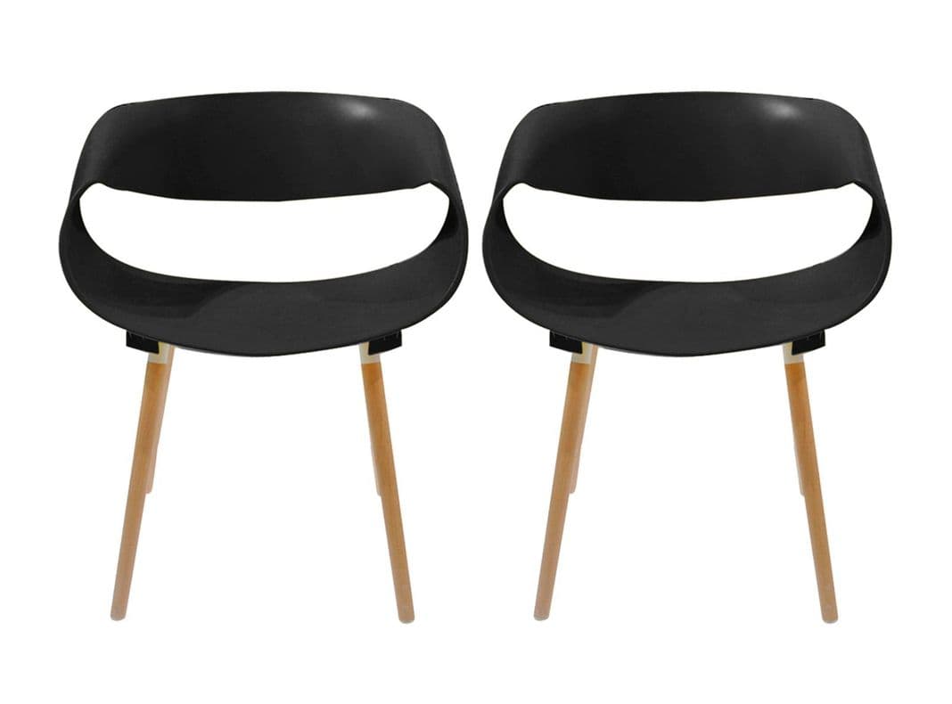 Set 2 Sitiales Nordico Negro