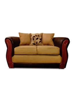 Sofa 2 Cuerpos Girona Tela/PU Beige