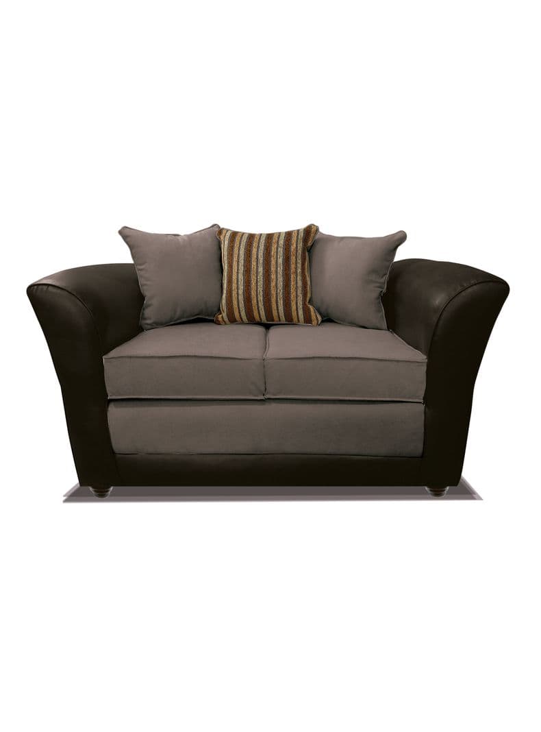 Sofa Minesota 2 Cuerpos Tela/Pu Gris