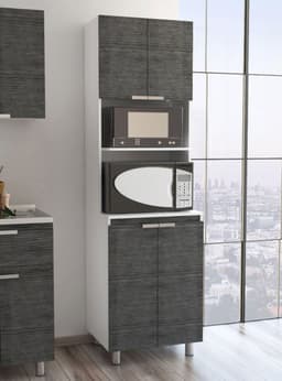 Mueble Microondas Fendi Gris