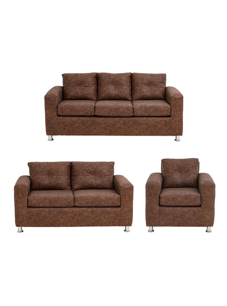 Juego Living George 321 Cuero Auris Cafe