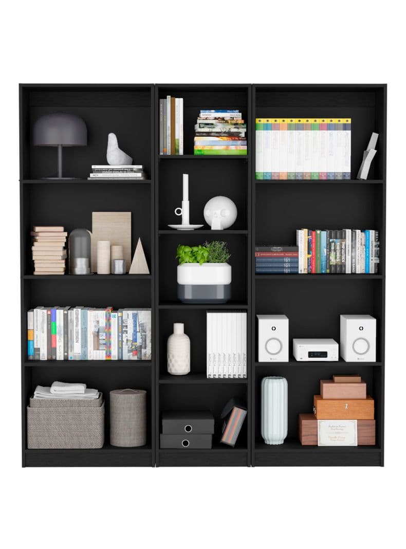 Combo 2 Estante 4R + Estante 45 cm Negro