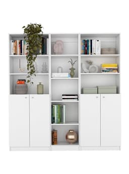 Combo 2 Estante 2 Puertas + Estante 45 cm Blanco