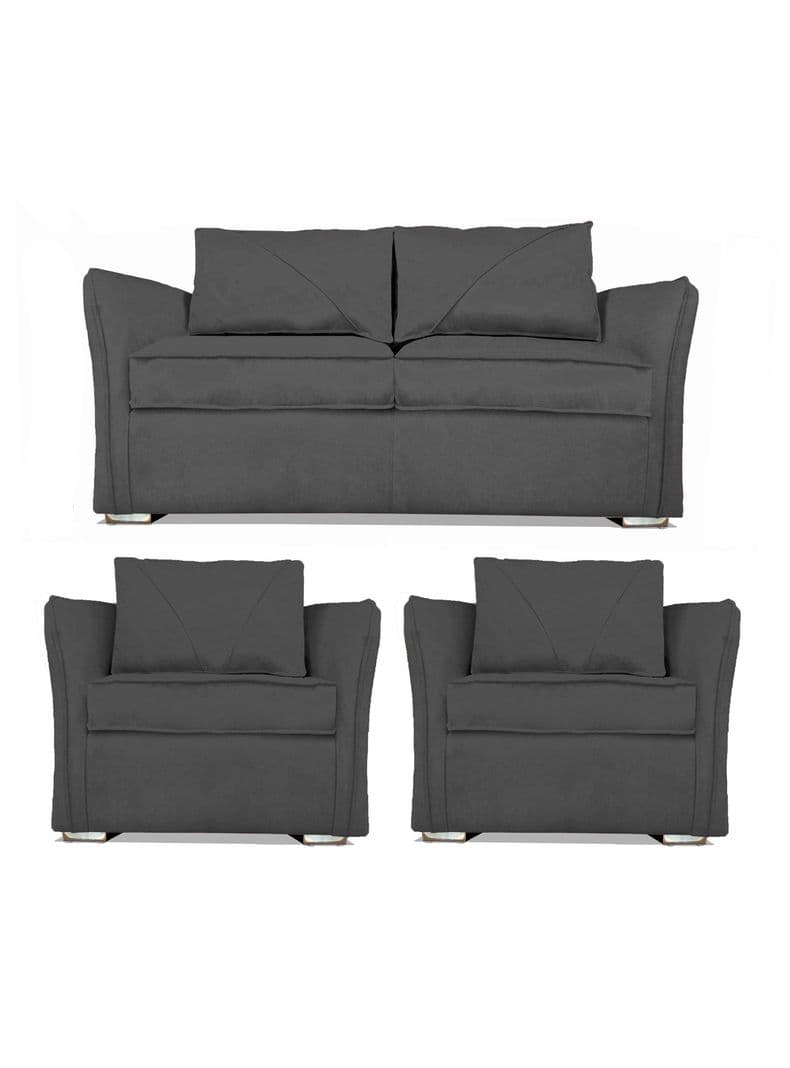 Juego Living Atlanta Sofa + 2 Sillones Gris
