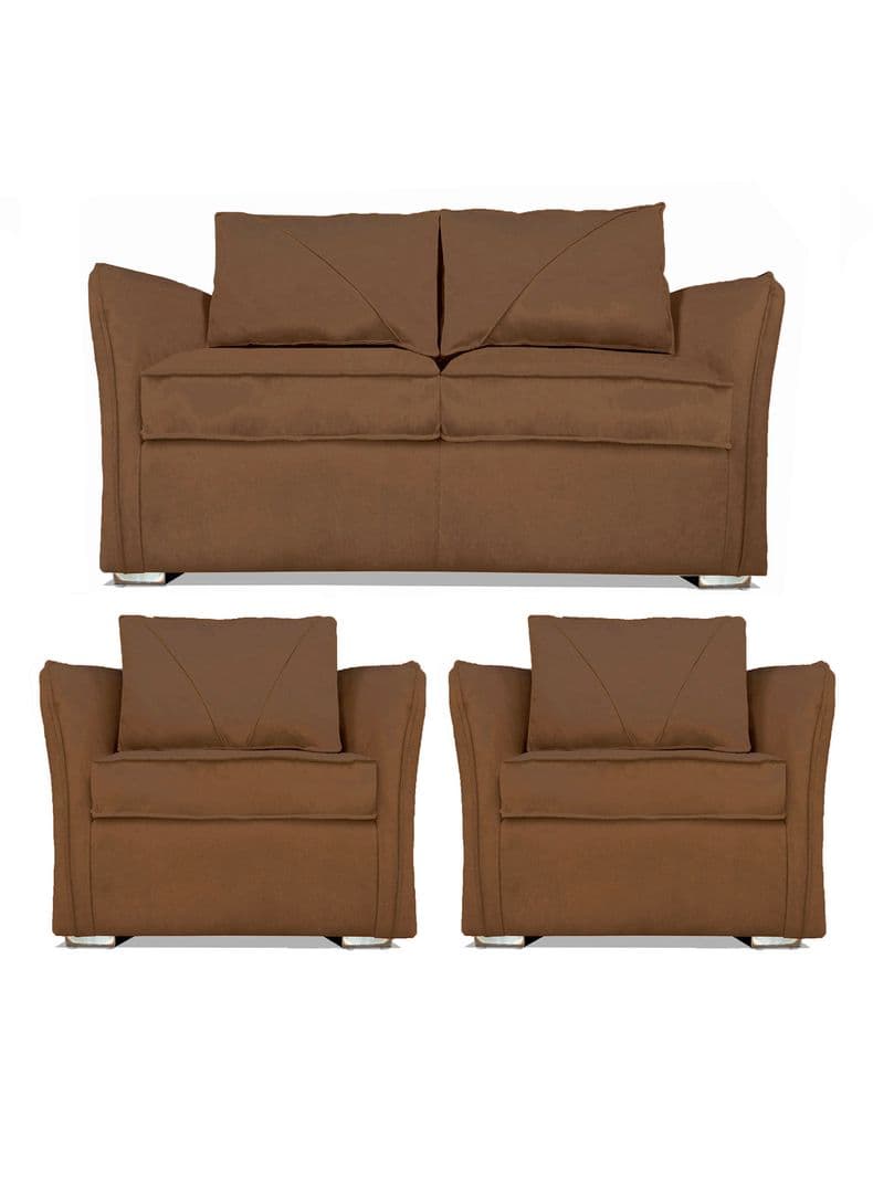 Juego Living Atlanta Sofa + 2 Sillones Cafe