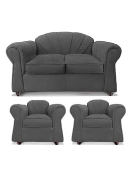 Juego Living Marsella Sofa + 2 Sillones Gris