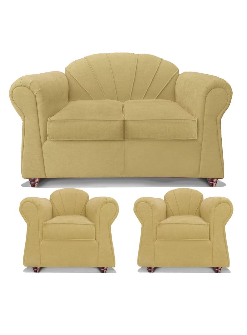 Juego Living Marsella Sofa + 2 Sillones Beige