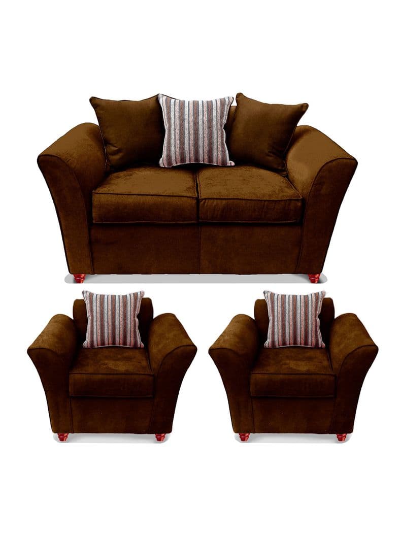 Juego Living Minesota Sofa + 2 Sillones Cafe