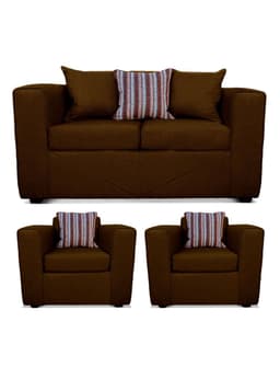 Juego Living Santa Fe Sofa + 2 Sillones Cafe