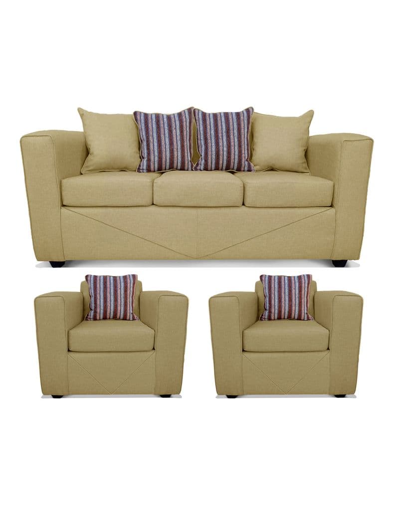 Juego Living Santa Fe 3C + 2 Sillones Beige