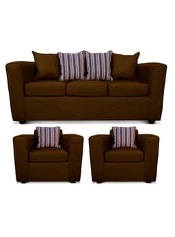 Juego Living Santa Fe 3C + 2 Sillones Cafe