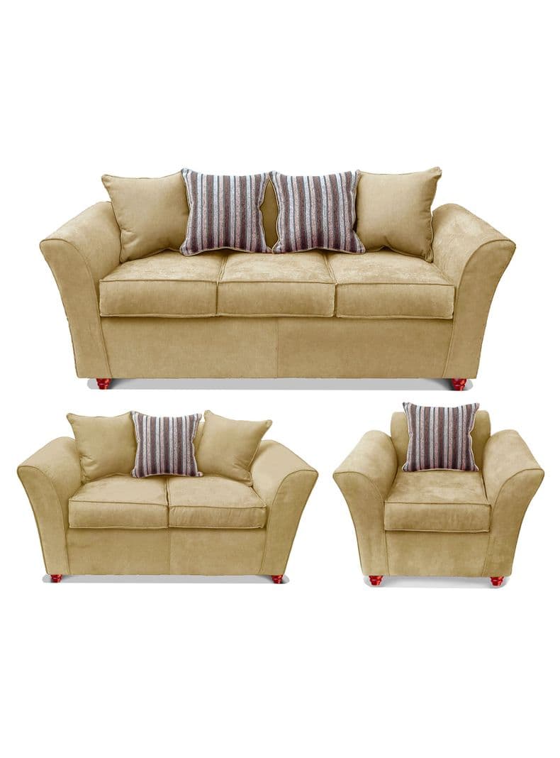 Juego Living Minesota Sofa 3C + Sofa 2C + 1 Sillon Beige