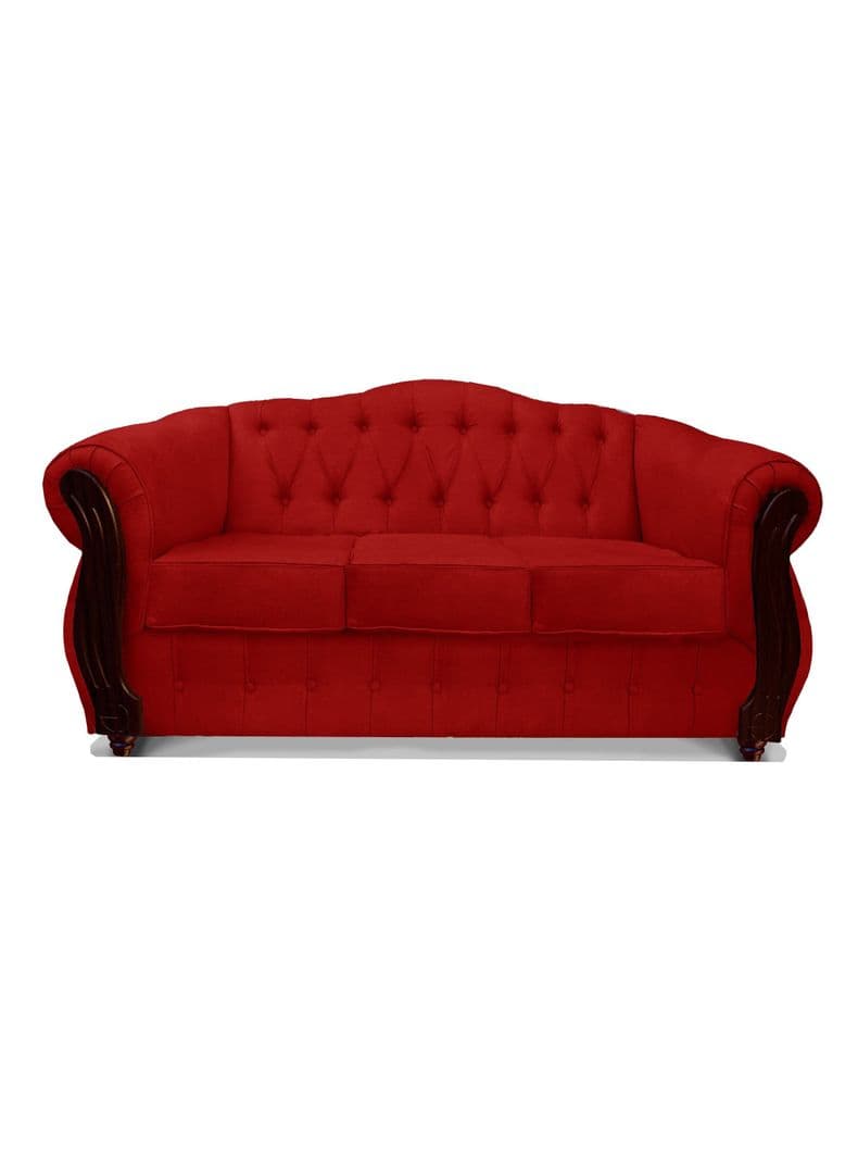 Sofa 3 Cuerpos Orlando Rojo