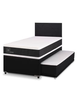 Divan Ortopedic Black 1.5 Plazas Respaldo Villarrica Negro
