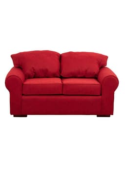 Sofa Moscu 2 Cuerpos Lino Sidelli Rojo