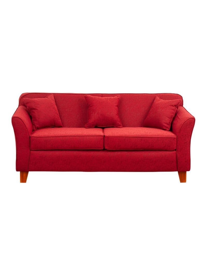 Sofa Lady 3 Cuerpos Lino Sidelli Rojo